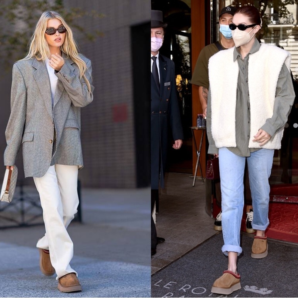 Ugg Taz Platform Suede Slippers